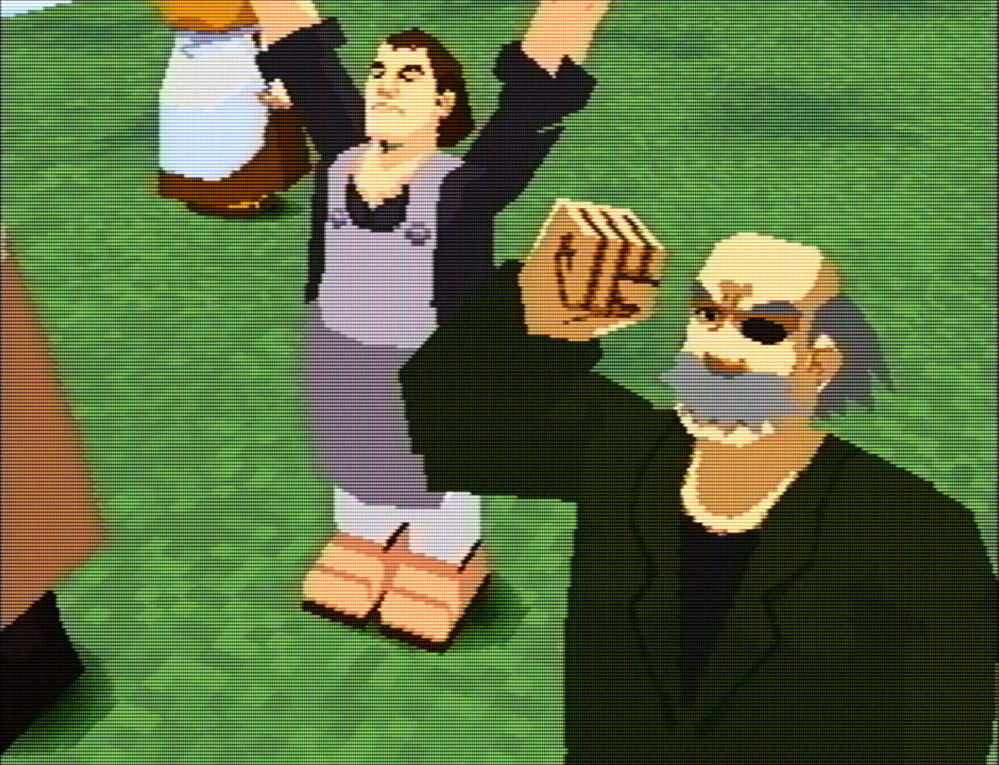 Mega Man Legends screenshot by Anton — townspeople celebrating on Kattelox Island